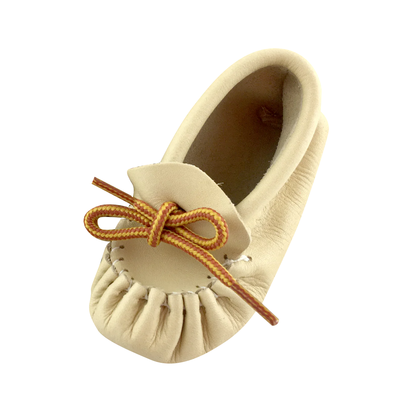 Baby Hand Pleated Genuine Leather Soft Sole Unlined Moccasin Slippers 4