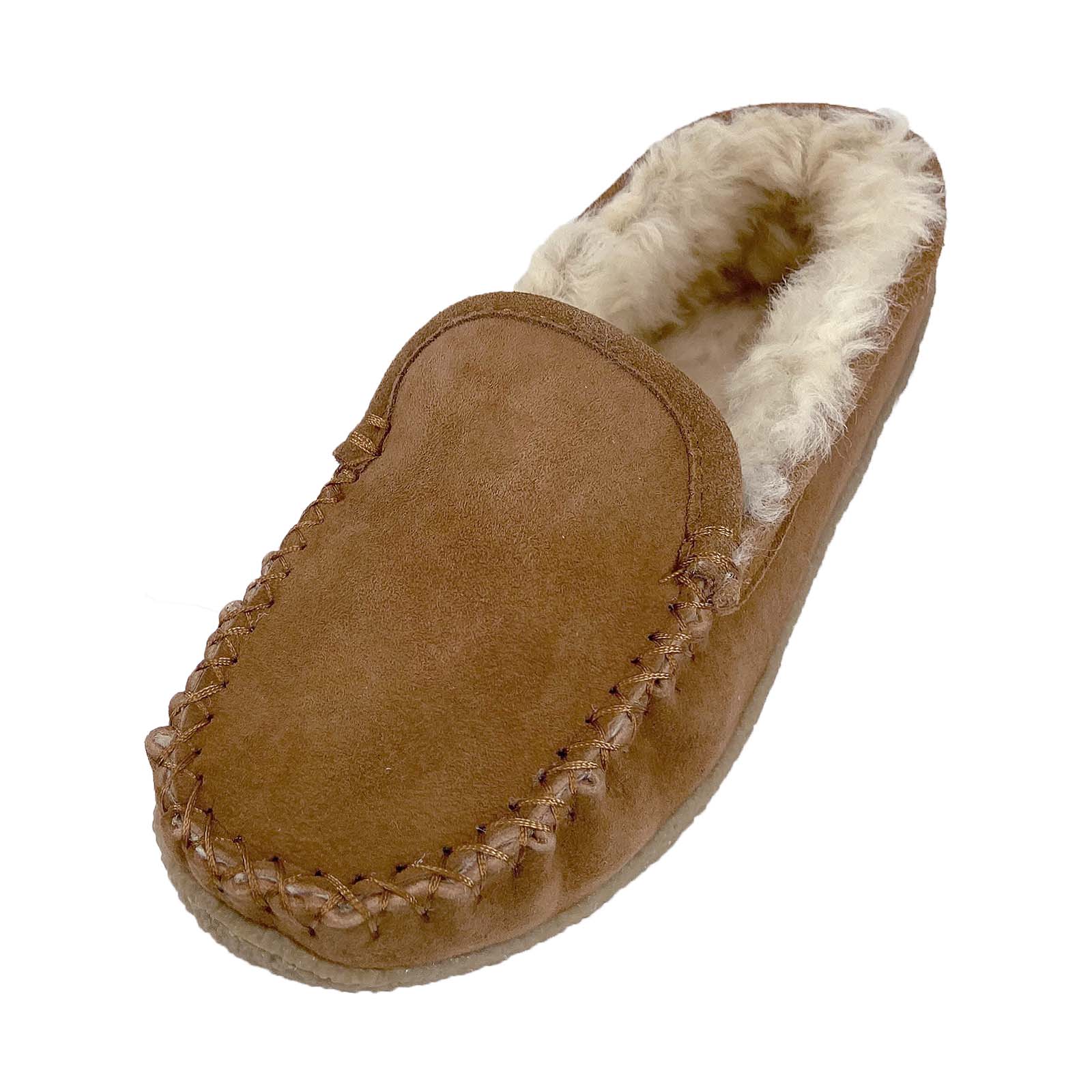 Men s Fleece Lined Suede Slippers Final Clearance