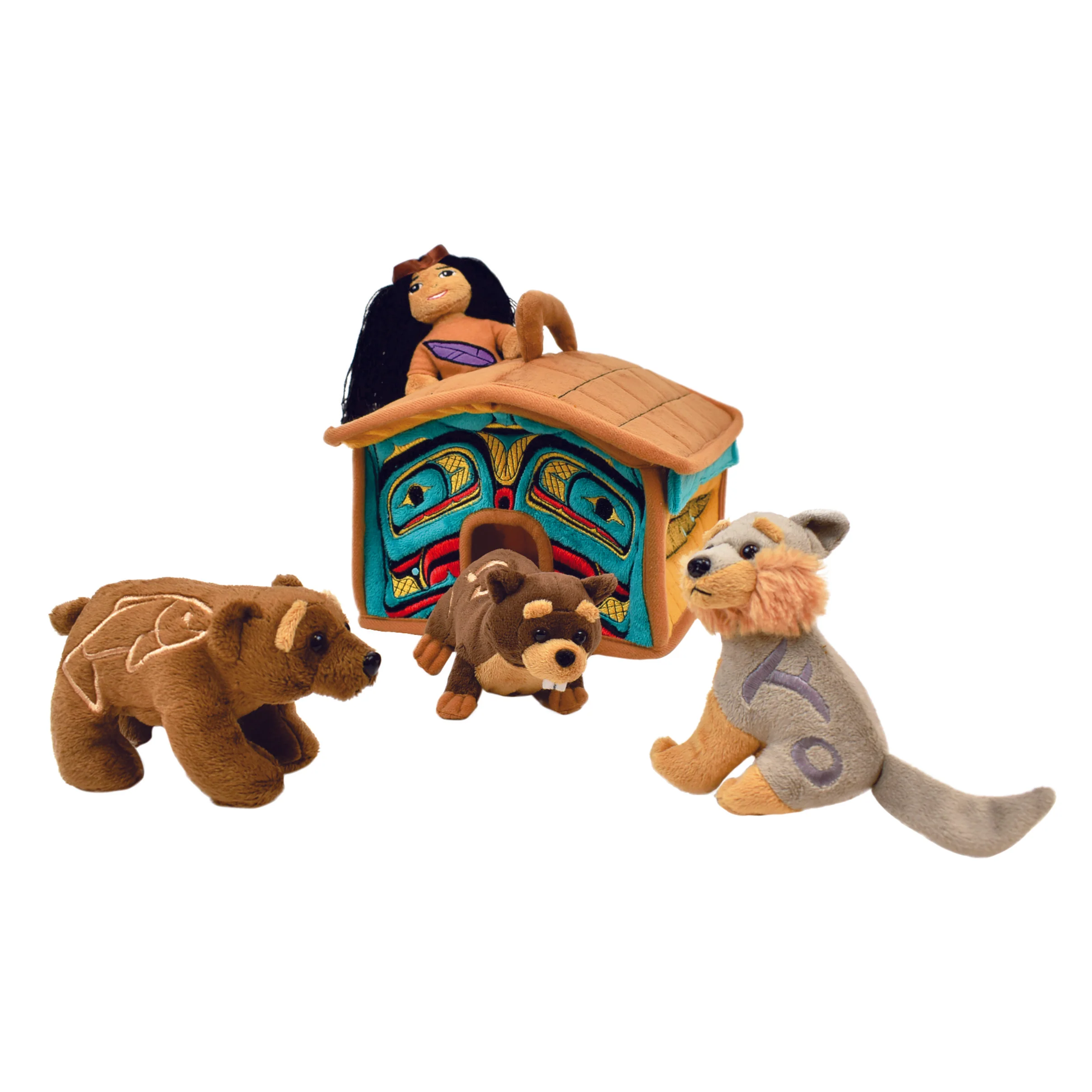 Bill Helin Collection 10" Longhouse Play Set with Finger Puppets