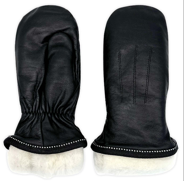 Sheepskin CLEARANCE Lined Leather Mittens for Men (M ONLY)