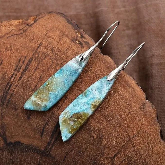 Natural Amazonite Dangle Earrings