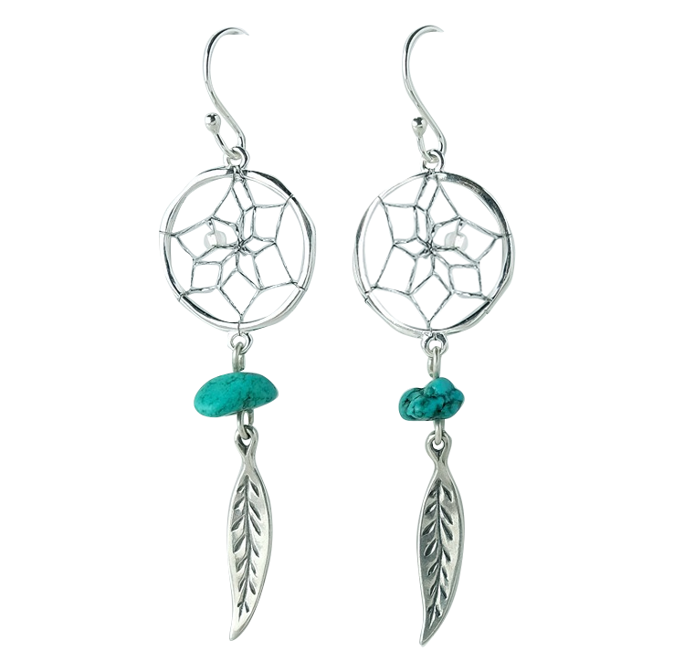 Sterling Silver Dreamcatcher Earrings