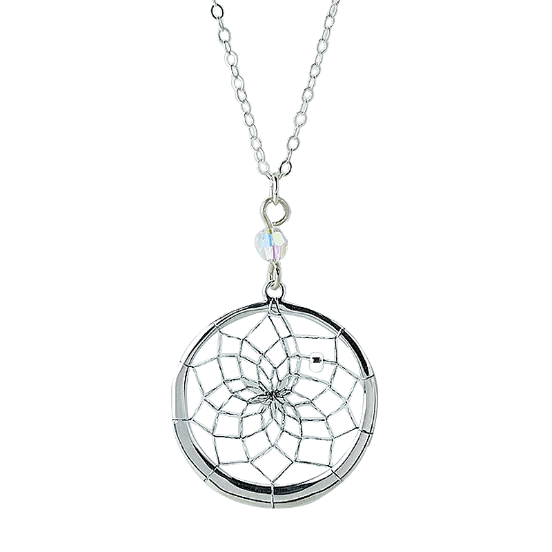 Sterling Silver Dreamcatcher Pendant Necklace