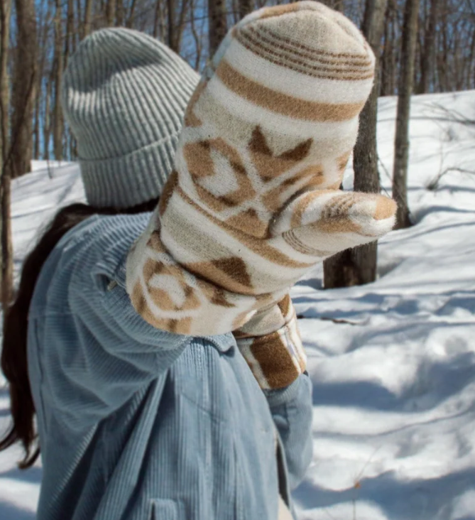 Sand Wool Blend Mittens