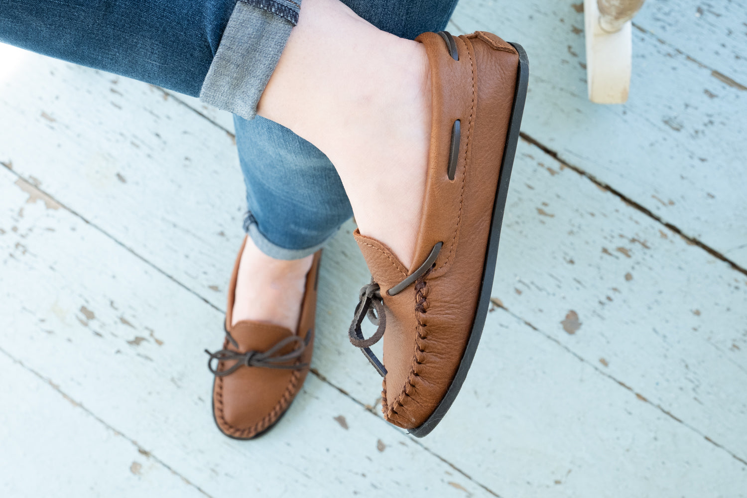 Women s Elk Hide Leather Moccasin Shoes