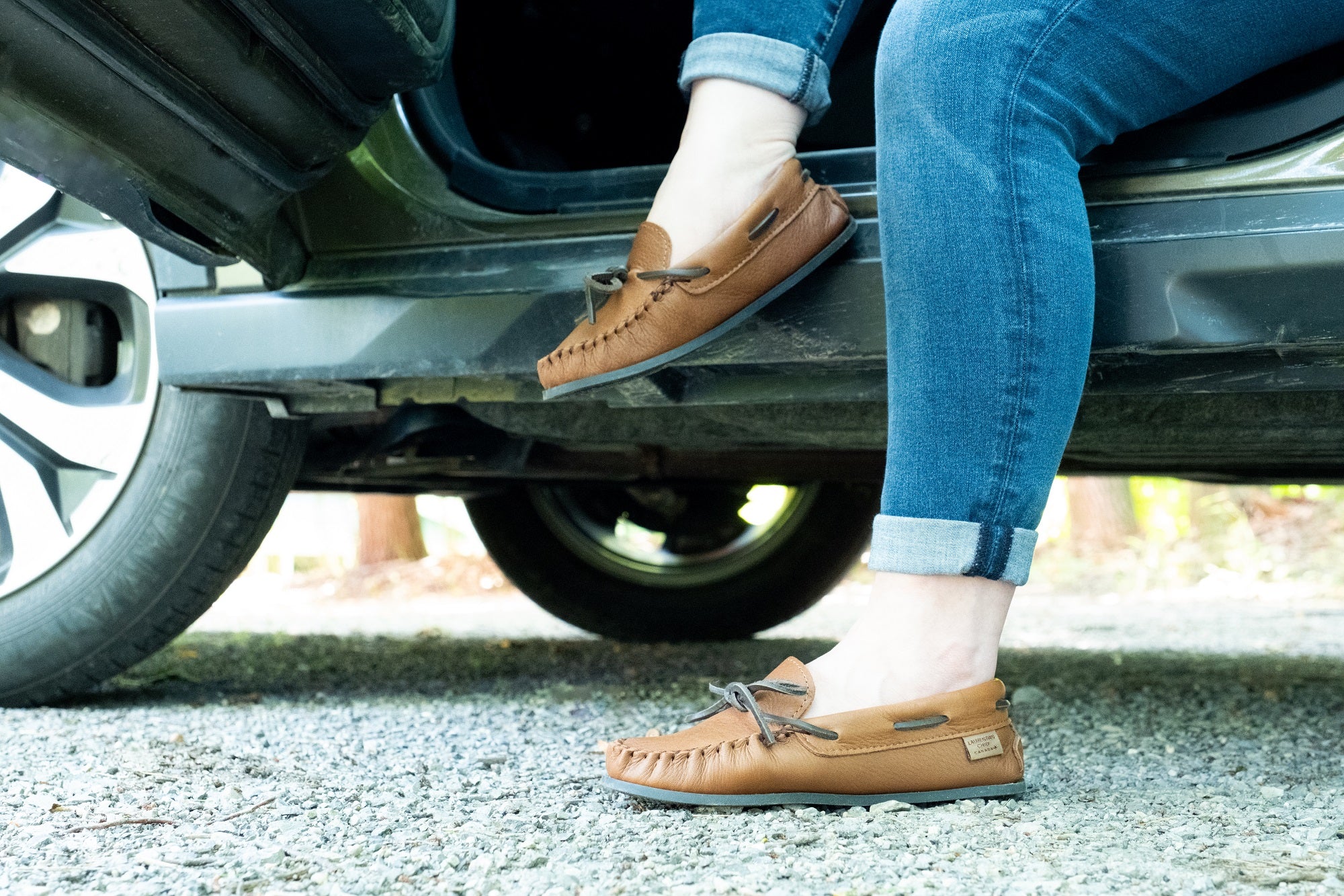 Women's Elk Hide Leather Moccasin Shoes