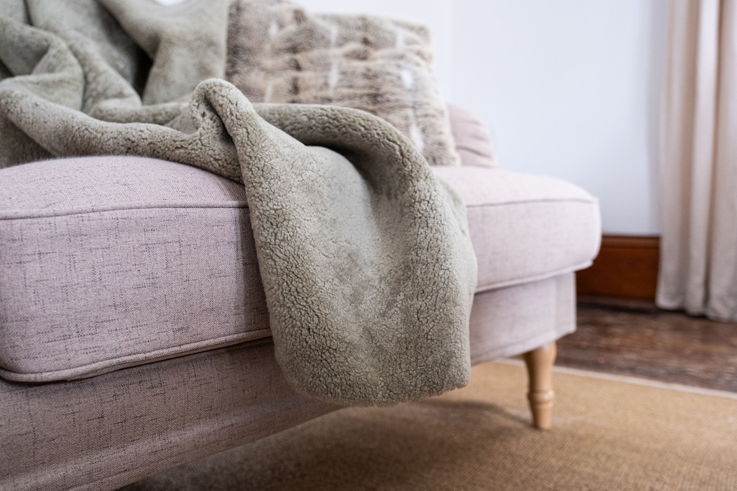 Sheepskin Throw Blanket