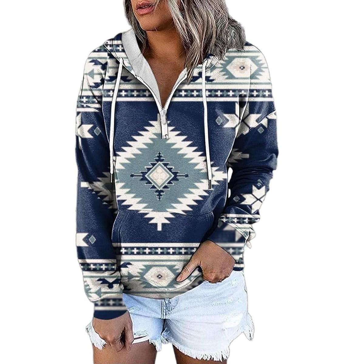 Women's Aztec Hoodie Sweatshirt