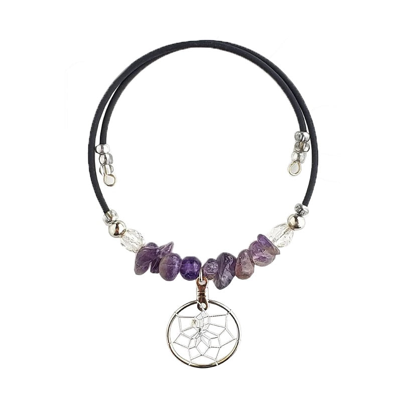 Dreamcatcher Coil Bracelet with Semi-Precious Stones