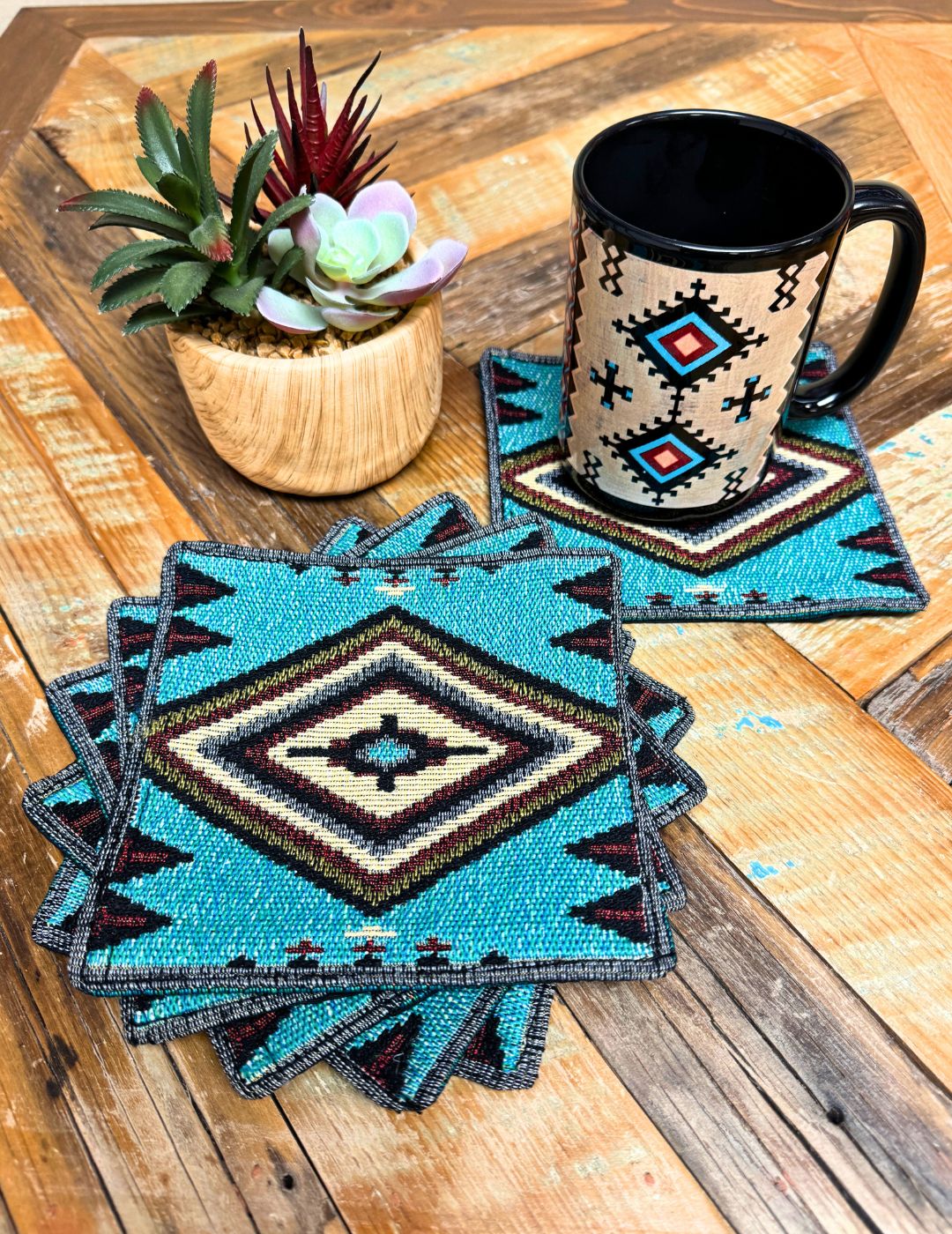 Southwest Jacquard Coaster Sets