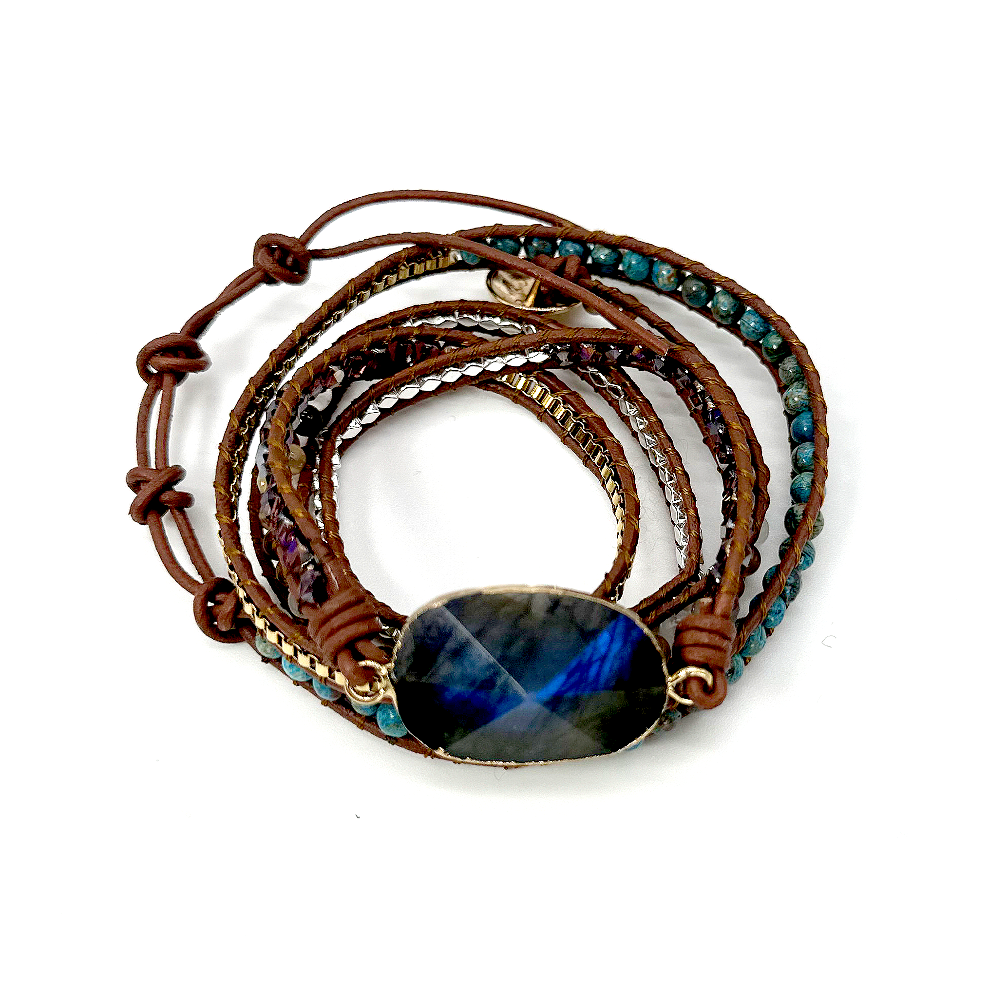 Semi-Precious Stones Wrap Bracelets