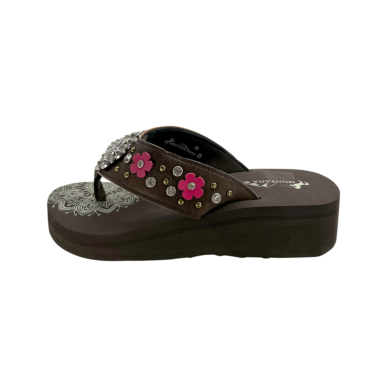 Women's Embroidered Wedge Flip-Flops