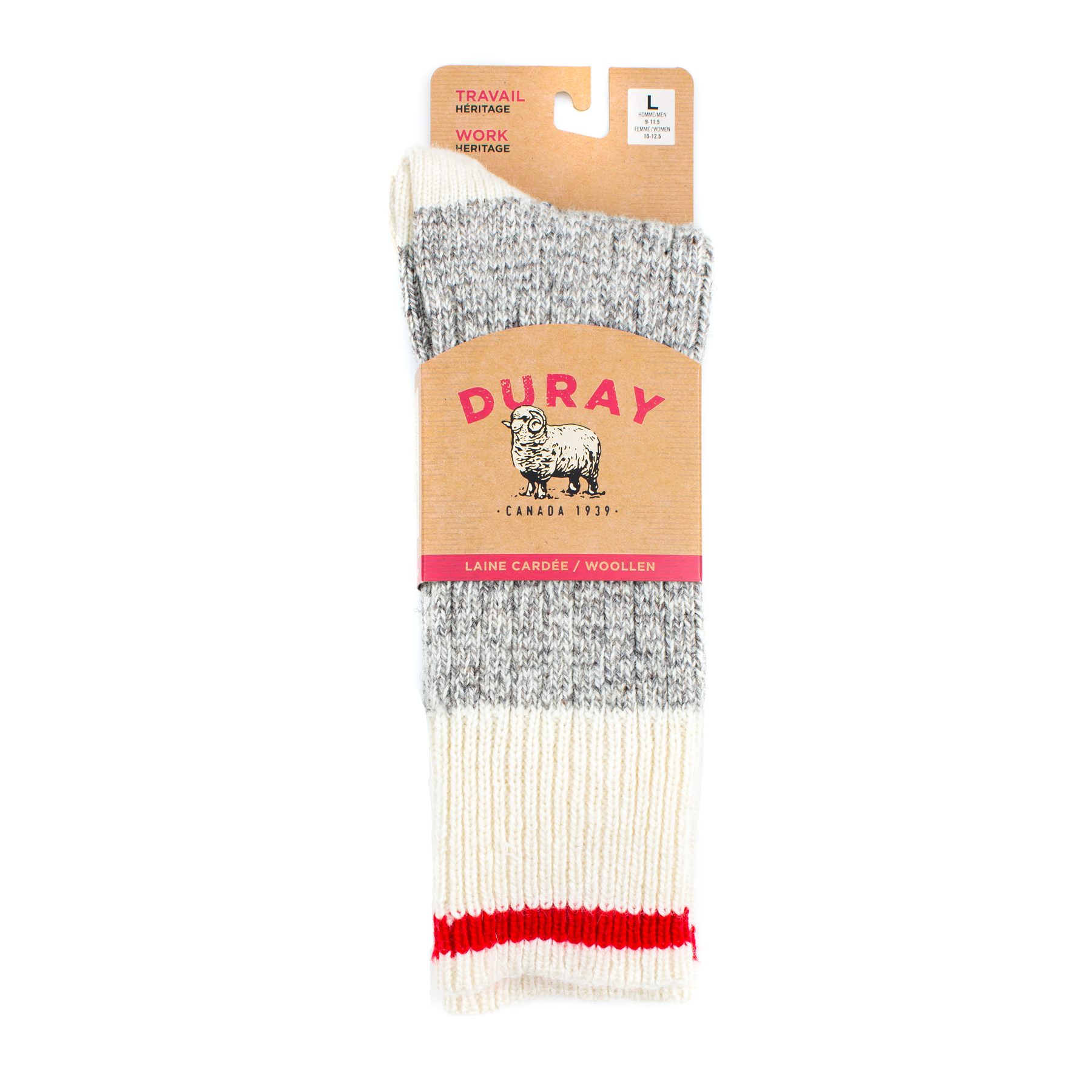 Unisex Classic Wool Blend Work Socks