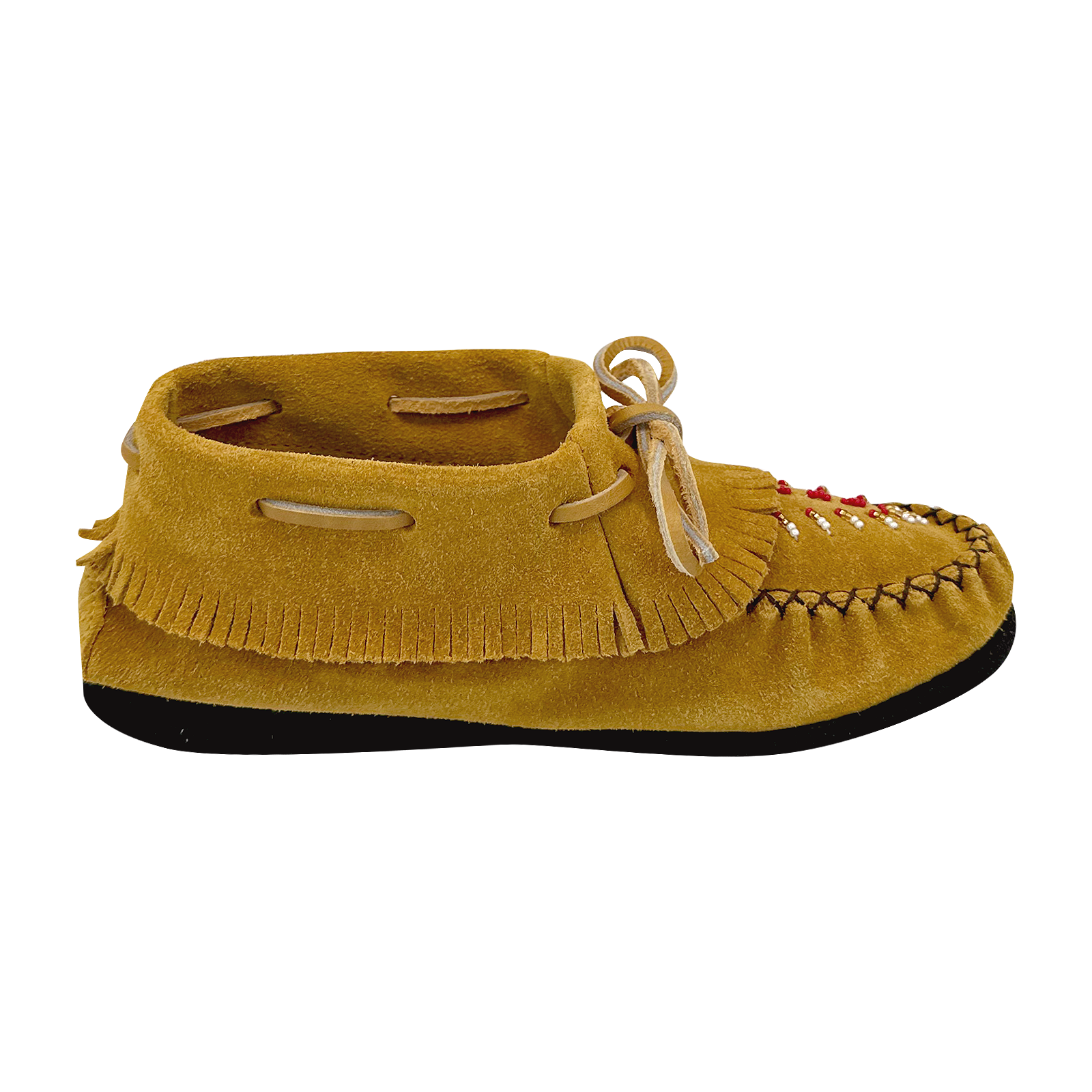 Women's Fringed Beaded Papoose Moccasin Shoes (Limited Edition)