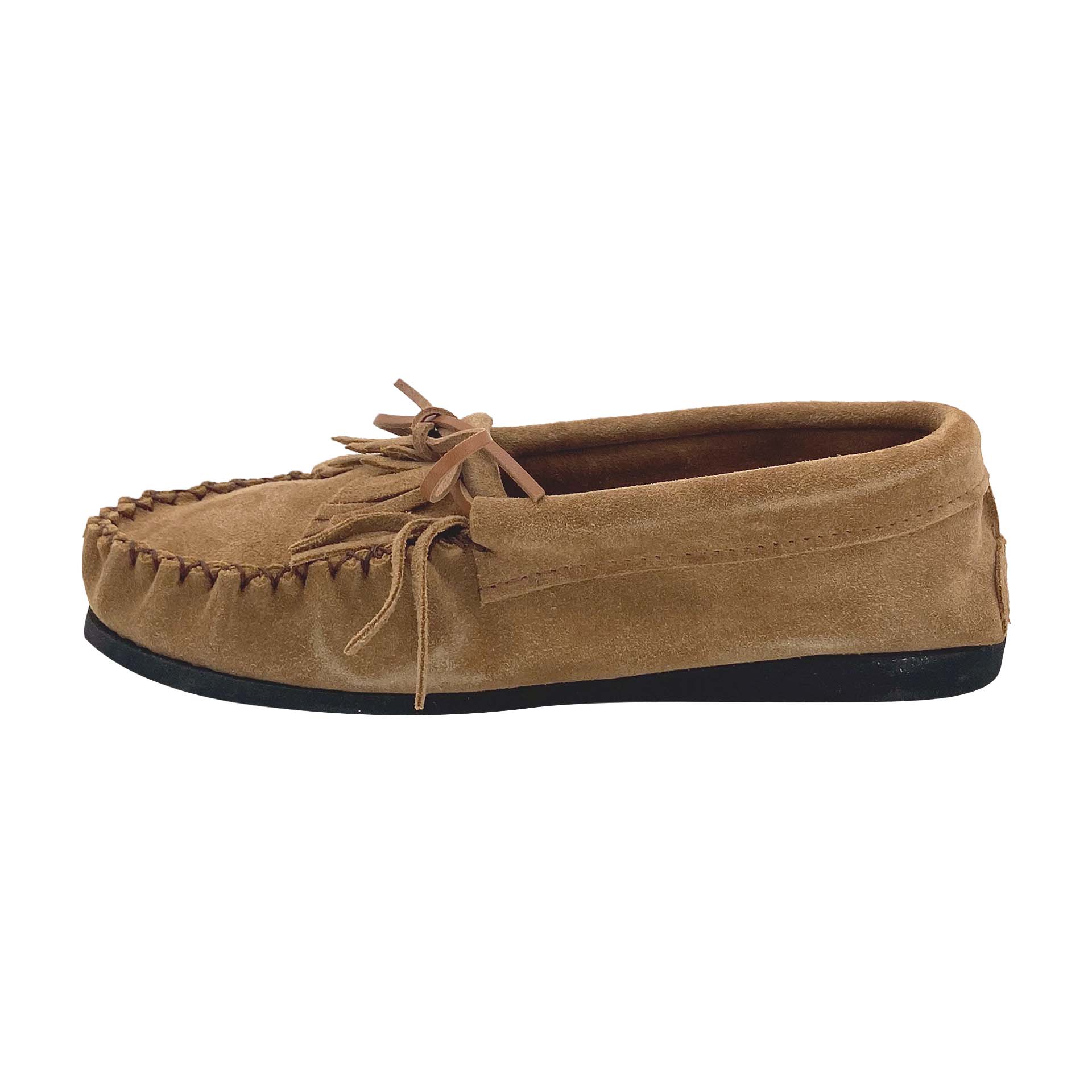 Women's Earthing Moccasin Shoes with Copper Rivet Fringed Crepe Sole