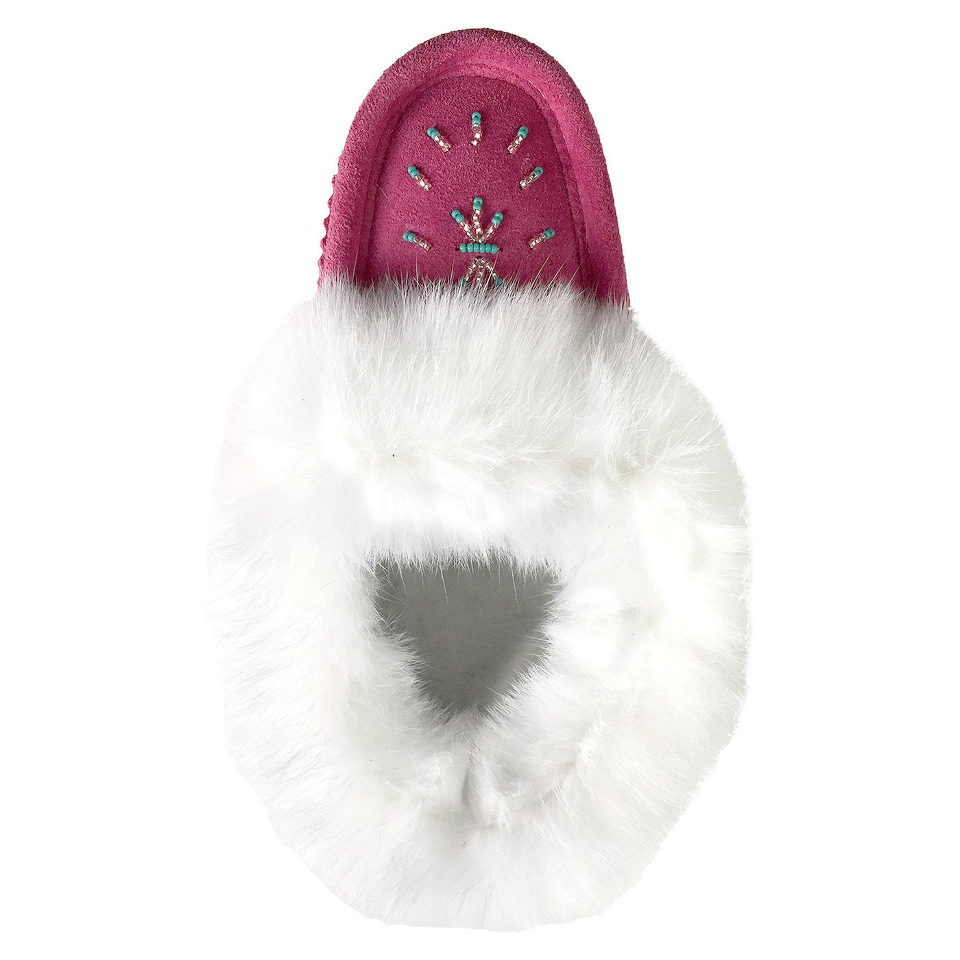 Women's Rabbit Fur Beaded Moccasins