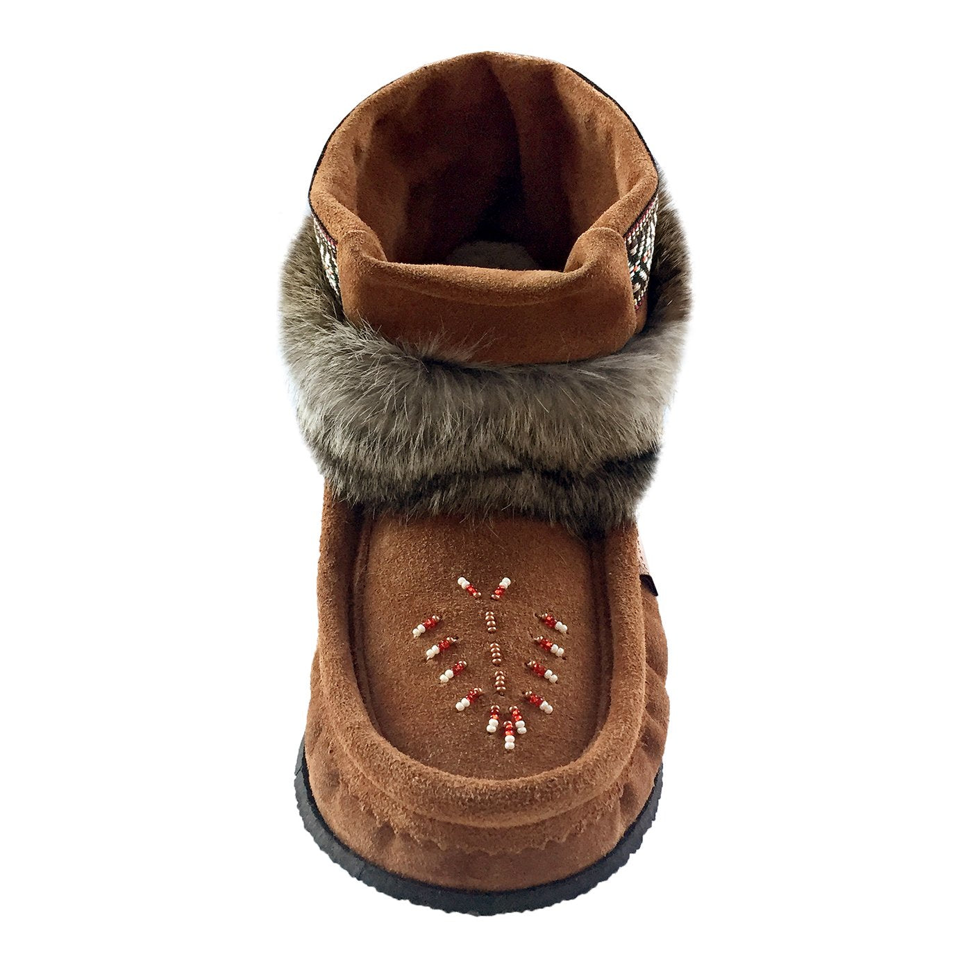 Moccasin booties with fur hotsell