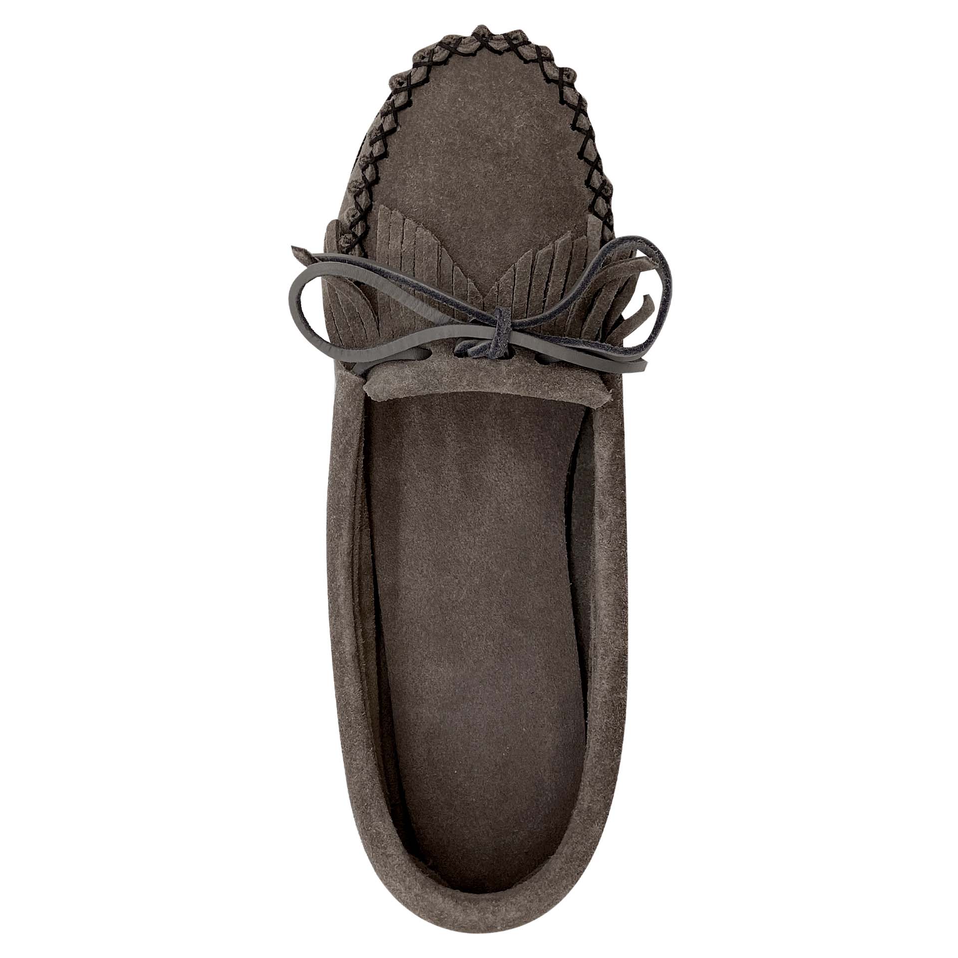 Women's Earthing Moccasin Shoes with Copper Rivet Fringed Crepe Sole