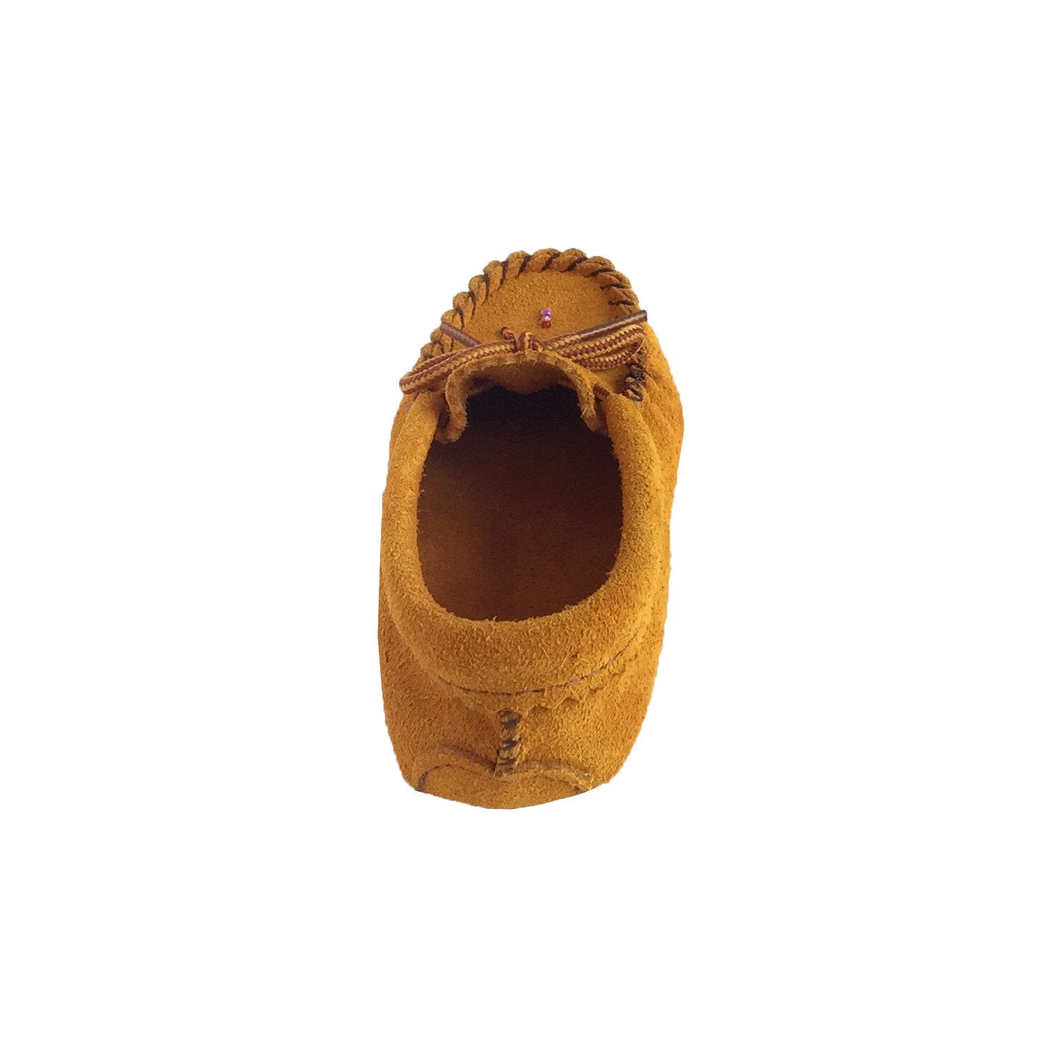 Junior's Rubber Sole Genuine Suede Leather Beaded Moccasin Shoes –  Leather-Moccasins