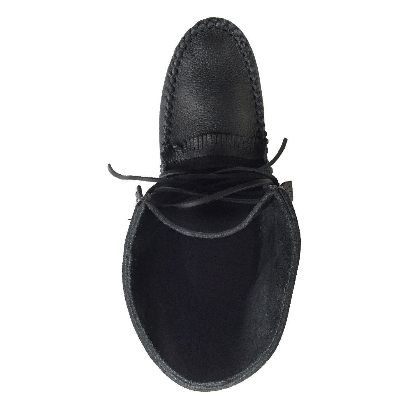 Black moccasin boots best sale