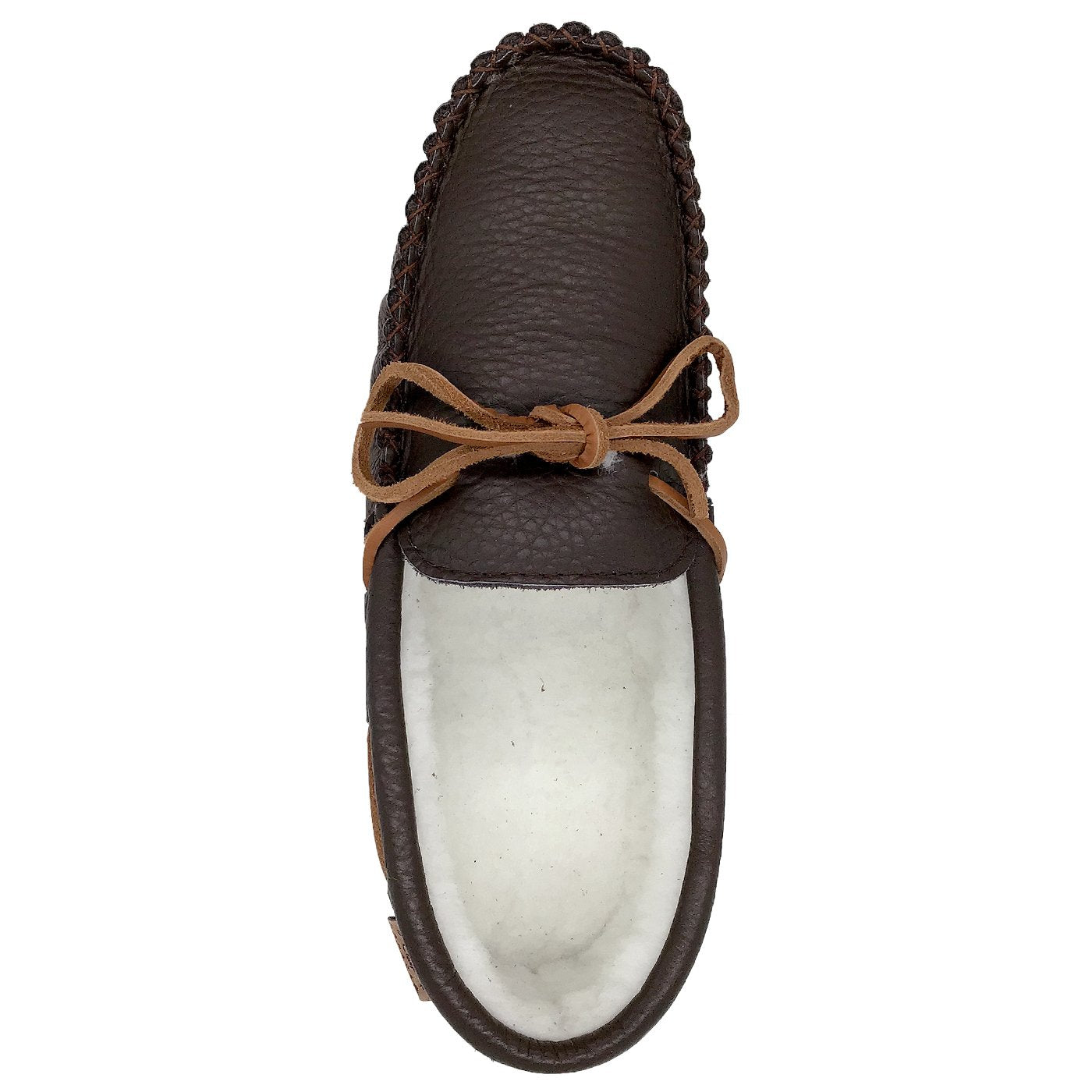 Men's Fleece Lined Buffalo Hide Leather Moccasins