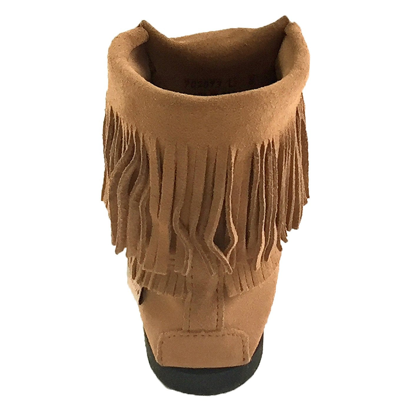 Stylish Women s Mocha Brown Genuine Suede Fold Over Fringed Moccasins 9